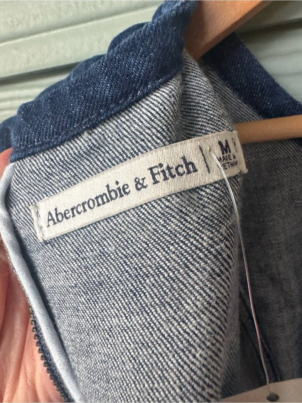Abercrombie & Fitch Midi Dress in dark denim M NWT - Picture 4 of 6